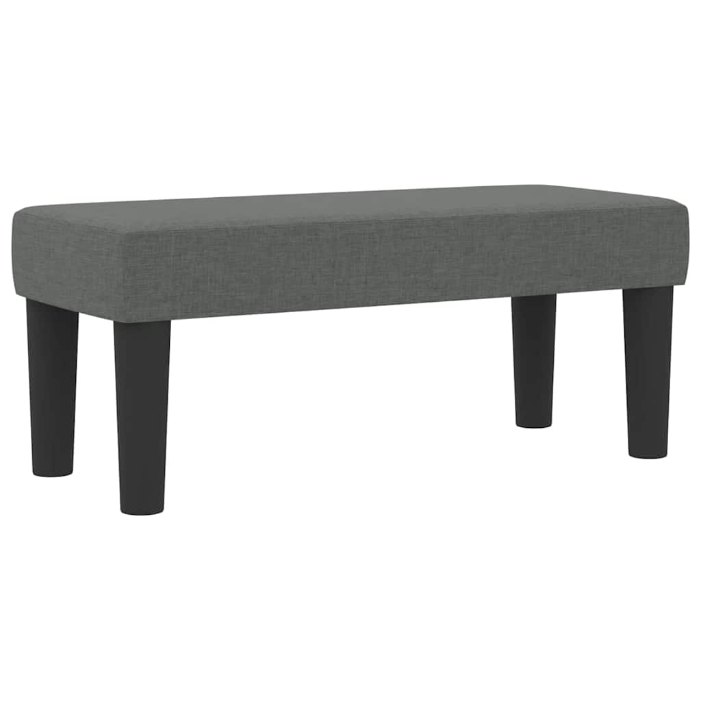 Lit à ressorts avec matelas Gris foncé 90 x 200 cm tissu - XIOS