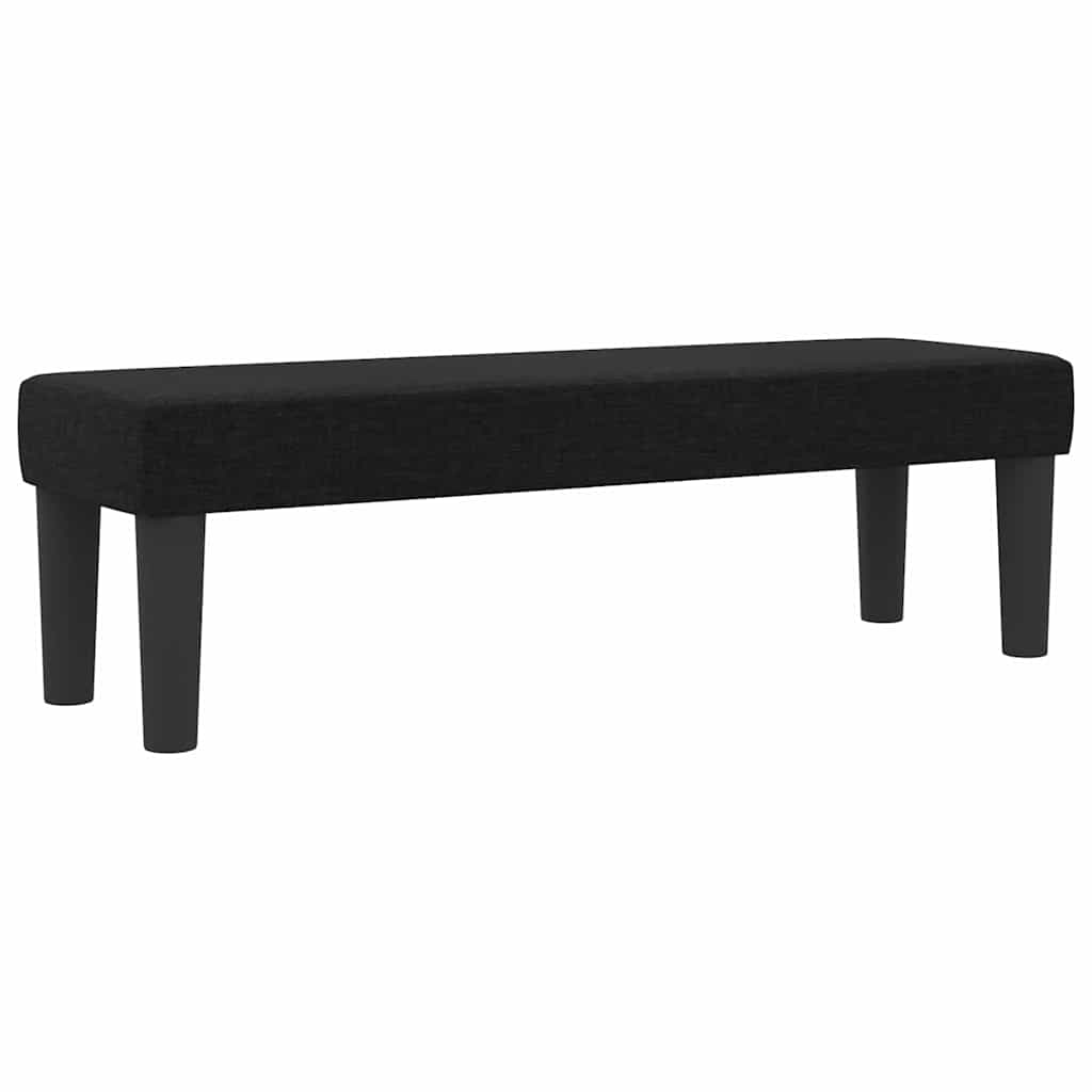 Lit à ressorts avec matelas Noir 200 x 200 cm tissu - XIOS