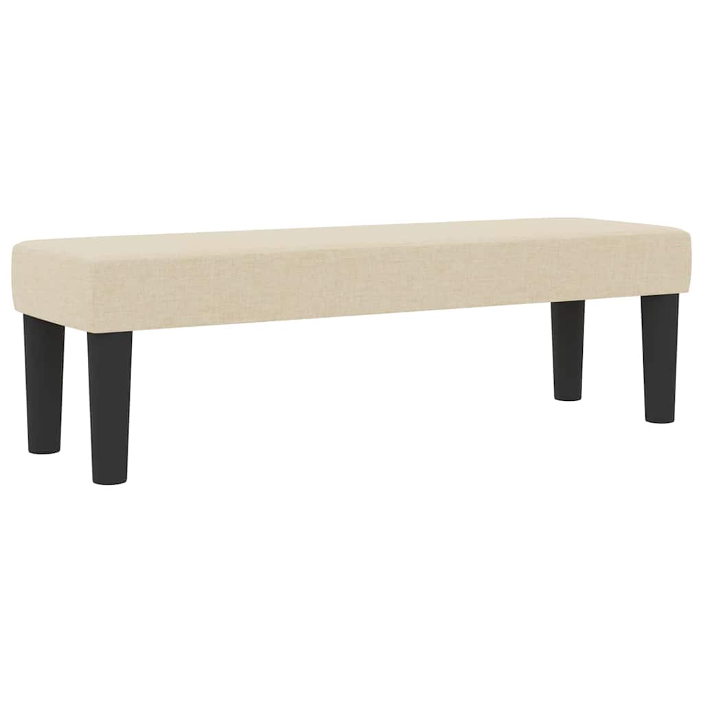 Lit à ressorts avec matelas Crème 160 x 200 cm tissu - XIOS