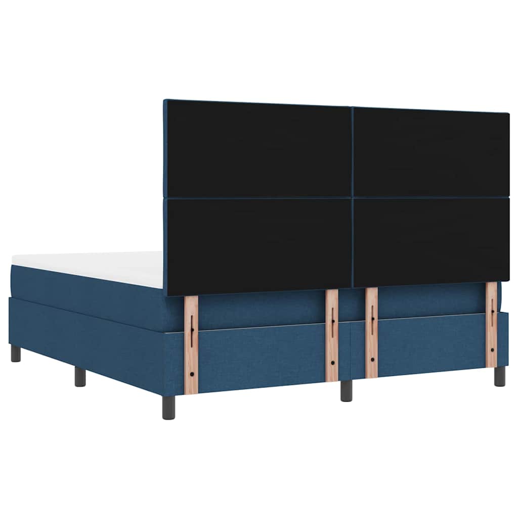 Lit à ressorts avec matelas Bleu 180 x 200 cm tissu - XIOS