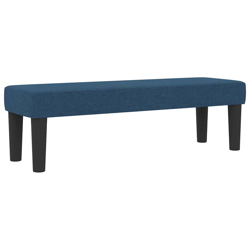 Lit à ressorts avec matelas Bleu 200 x 200 cm tissu - XIOS