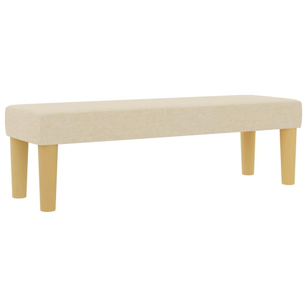 Lit à ressorts avec matelas Crème 160 x 200 cm tissu - XIOS