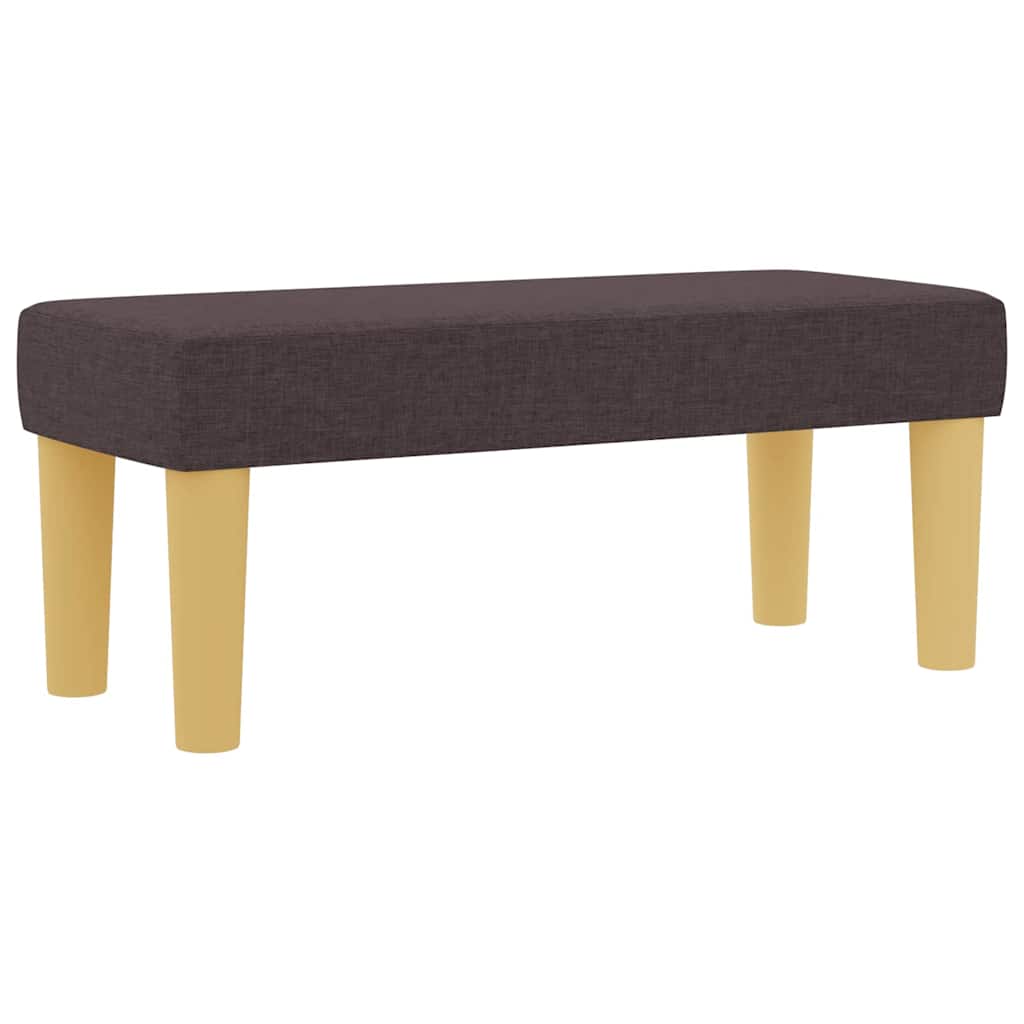 Lit à ressorts avec tête de lit Marron foncé 200 x 90 cm tissu