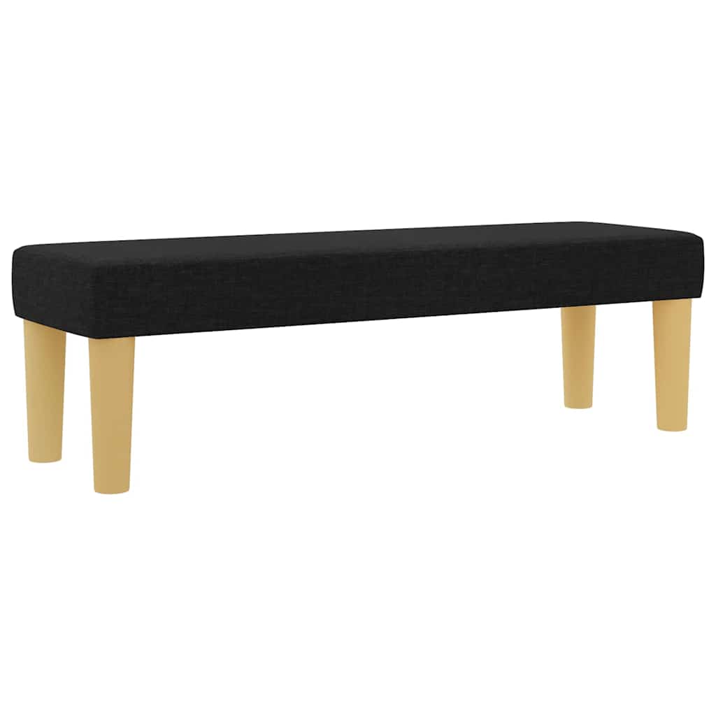 Lit à ressorts avec matelas Noir 200 x 200 cm tissu - XIOS