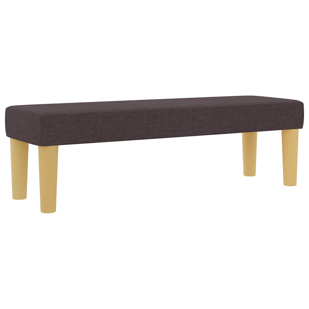 Lit à ressorts avec matelas Marron foncé 200 x 200 cm tissu - XIOS