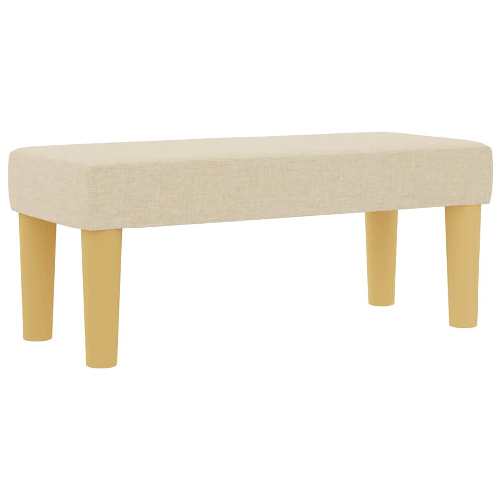 Lit à ressorts avec matelas Crème 80 x 200 cm tissu - XIOS