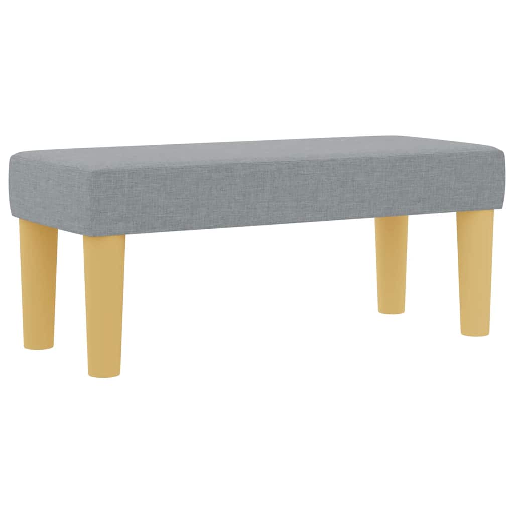 Lit à ressorts avec matelas Gris clair 100 x 200 cm tissu - XIOS