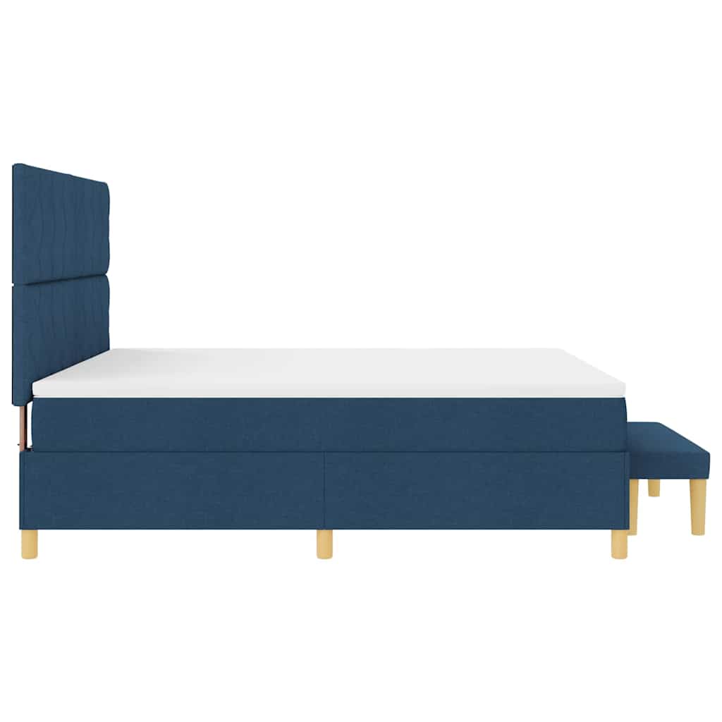 Lit à ressorts avec matelas Bleu 180 x 200 cm tissu - XIOS