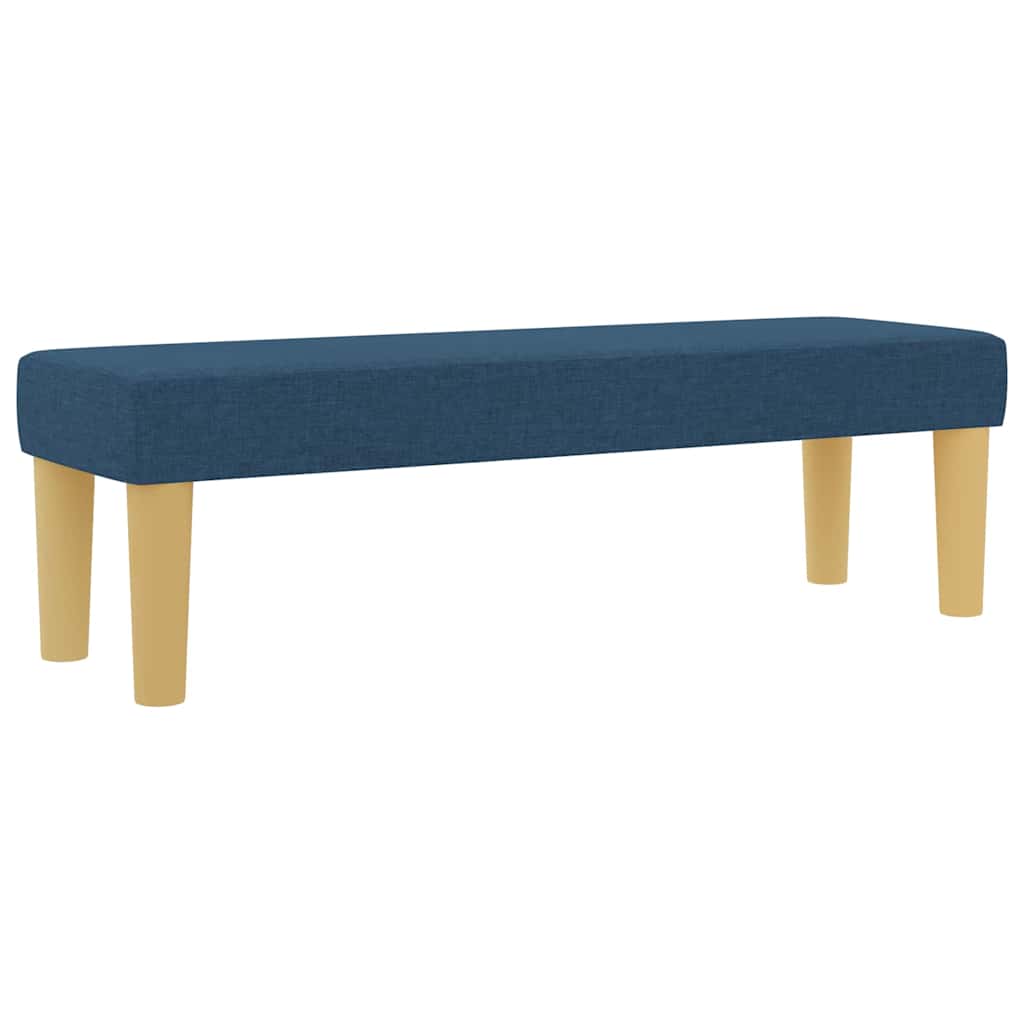 Lit à ressorts avec matelas Bleu 200 x 200 cm tissu - XIOS