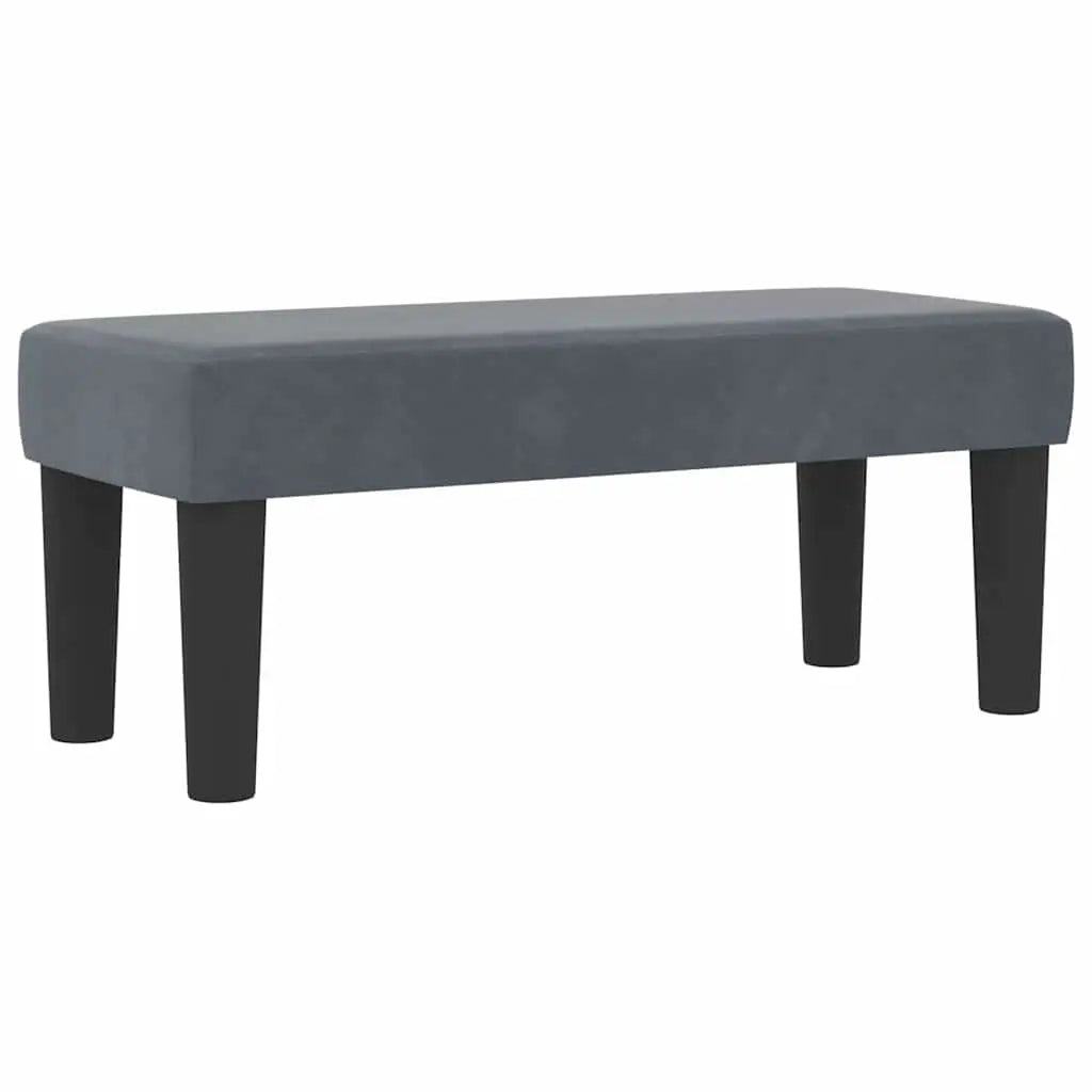 Lit à ressorts avec tête de lit Gris foncé 200 x 80 cm Velours - XIOS