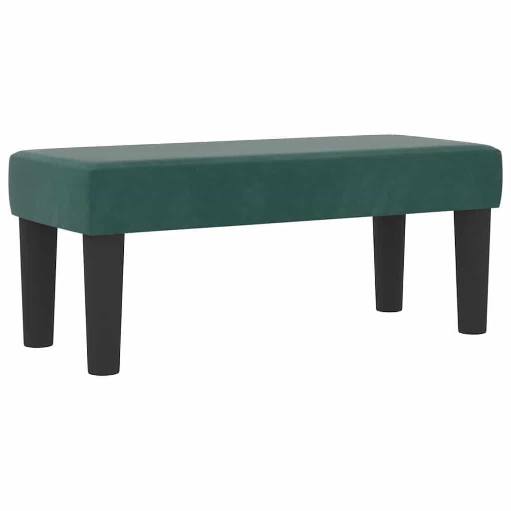 Lit à ressorts avec tête de lit Vert foncé 190 x 90 cm Velours