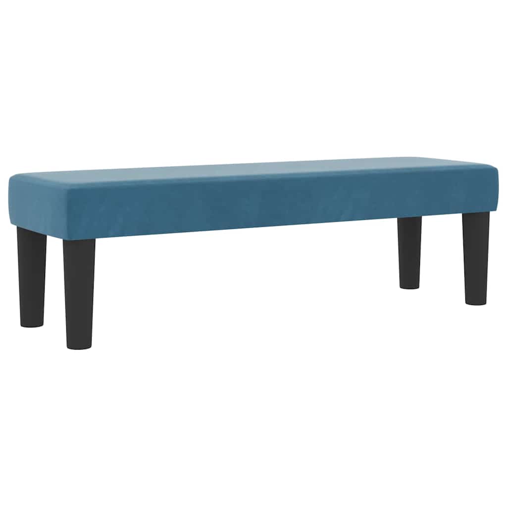 Lit à ressorts avec tête de lit Bleu foncé 190 x 140 cm Velours - XIOS