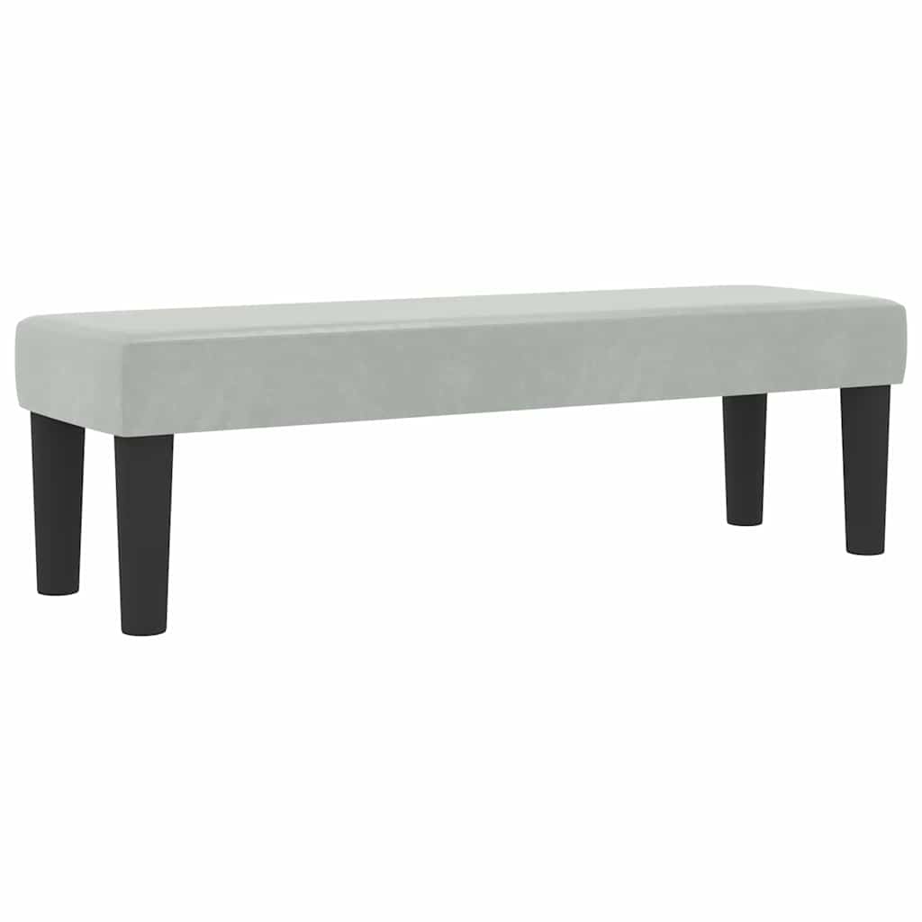 Lit à ressorts avec matelas Gris clair 140 x 200 cm Velours - XIOS