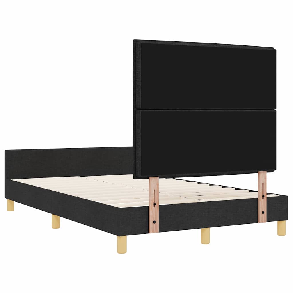 Cadre de lit avec tête de lit Noir 120 x 190 cm tissu - XIOS