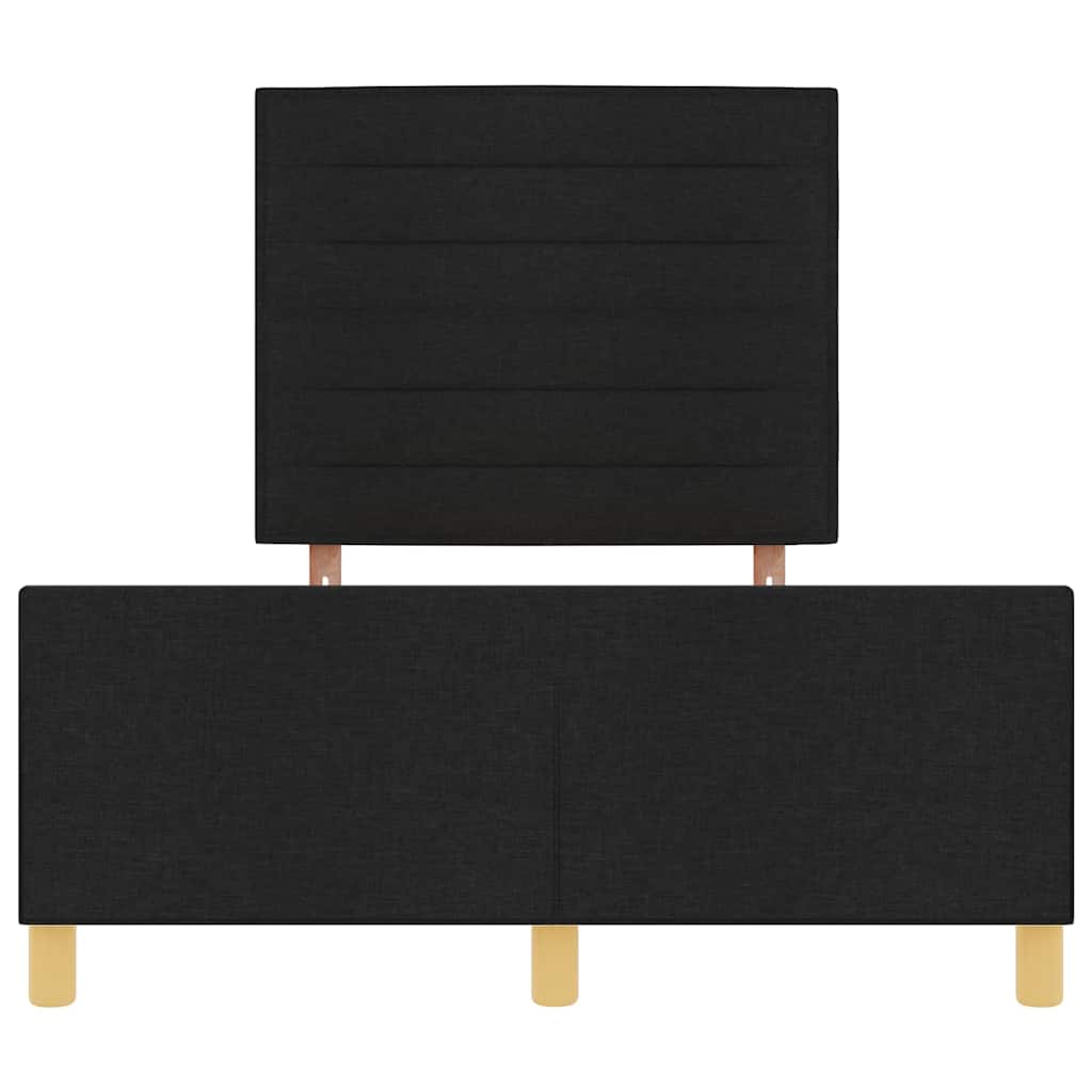 Cadre de lit avec tête de lit Noir 120 x 190 cm tissu - XIOS