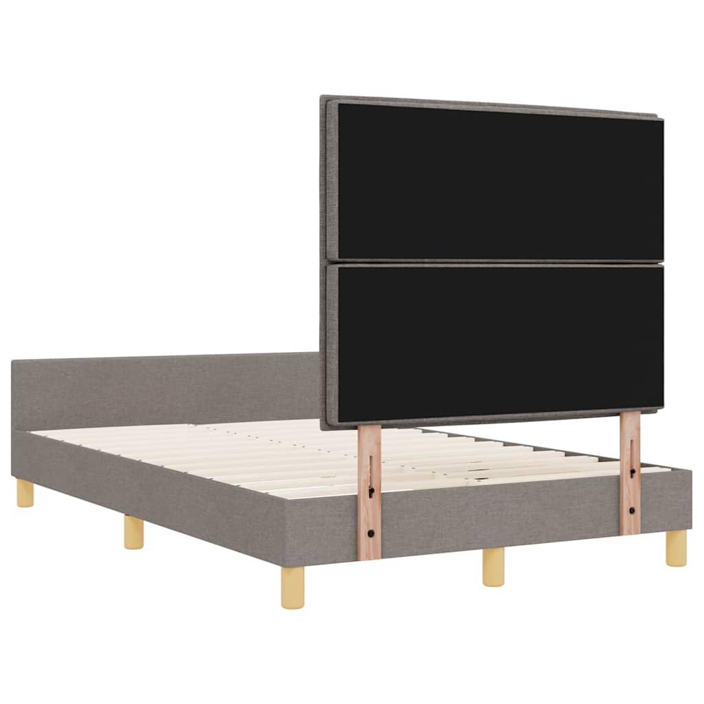 Cadre de lit avec tête de lit Taupe 120 x 190 cm tissu - XIOS