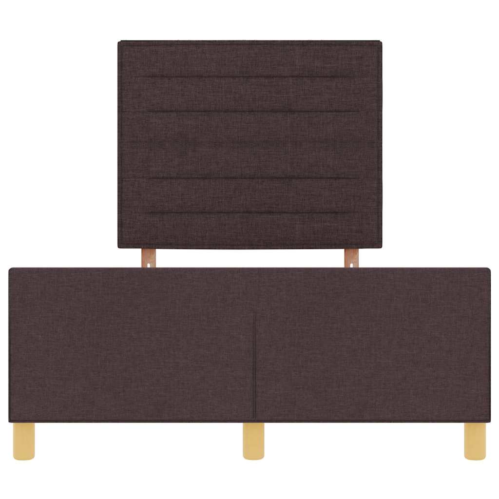 Cadre de lit avec tête de lit Marron foncé 120 x 200 cm tissu - XIOS