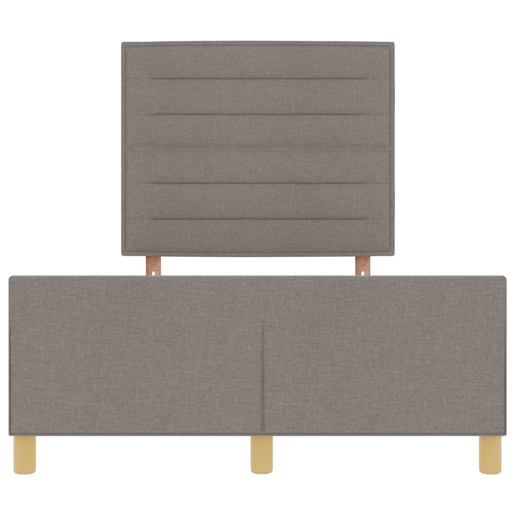 Cadre de lit avec tête de lit Taupe 140 x 190 cm tissu - XIOS