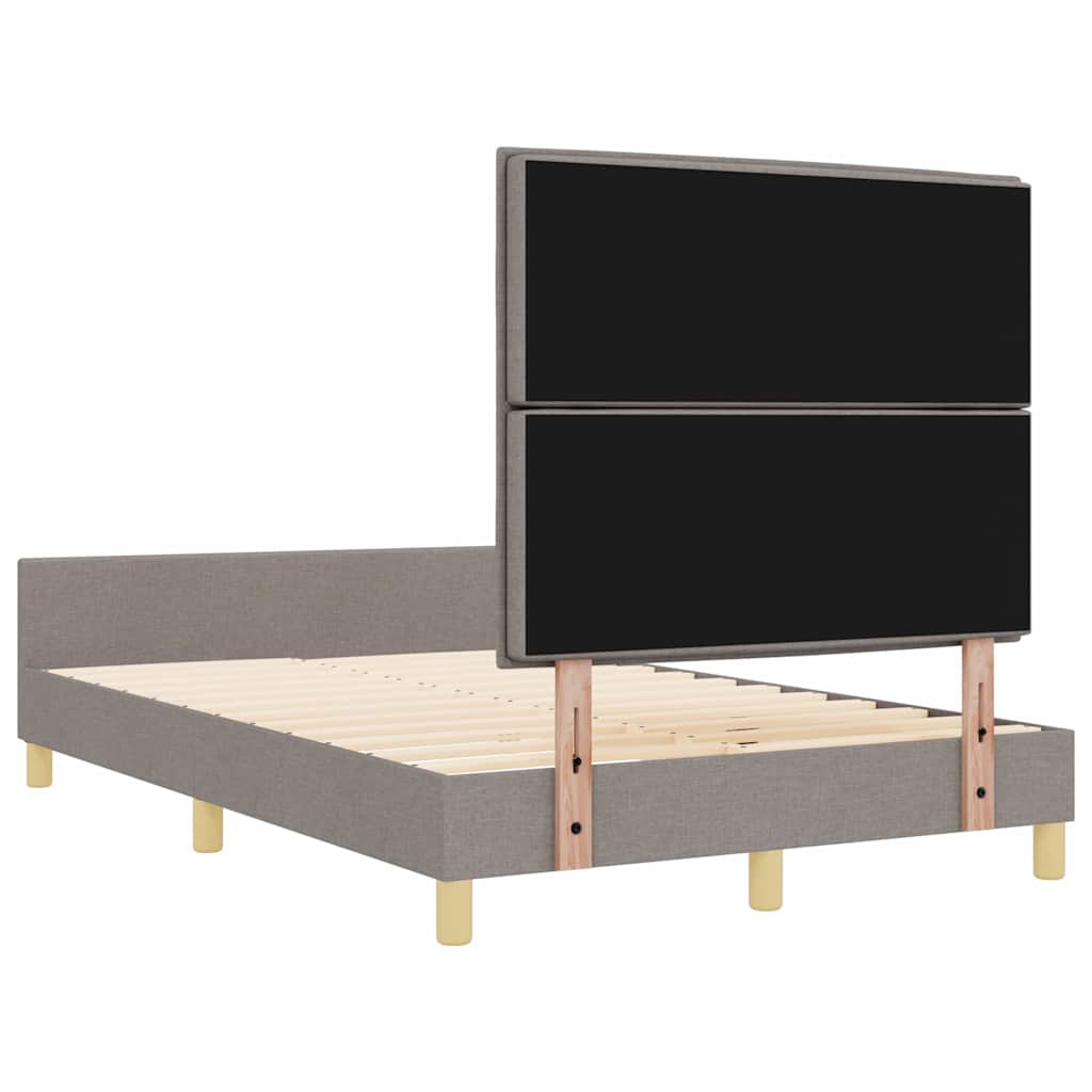 Cadre de lit avec tête de lit Taupe 140 x 200 cm tissu - XIOS