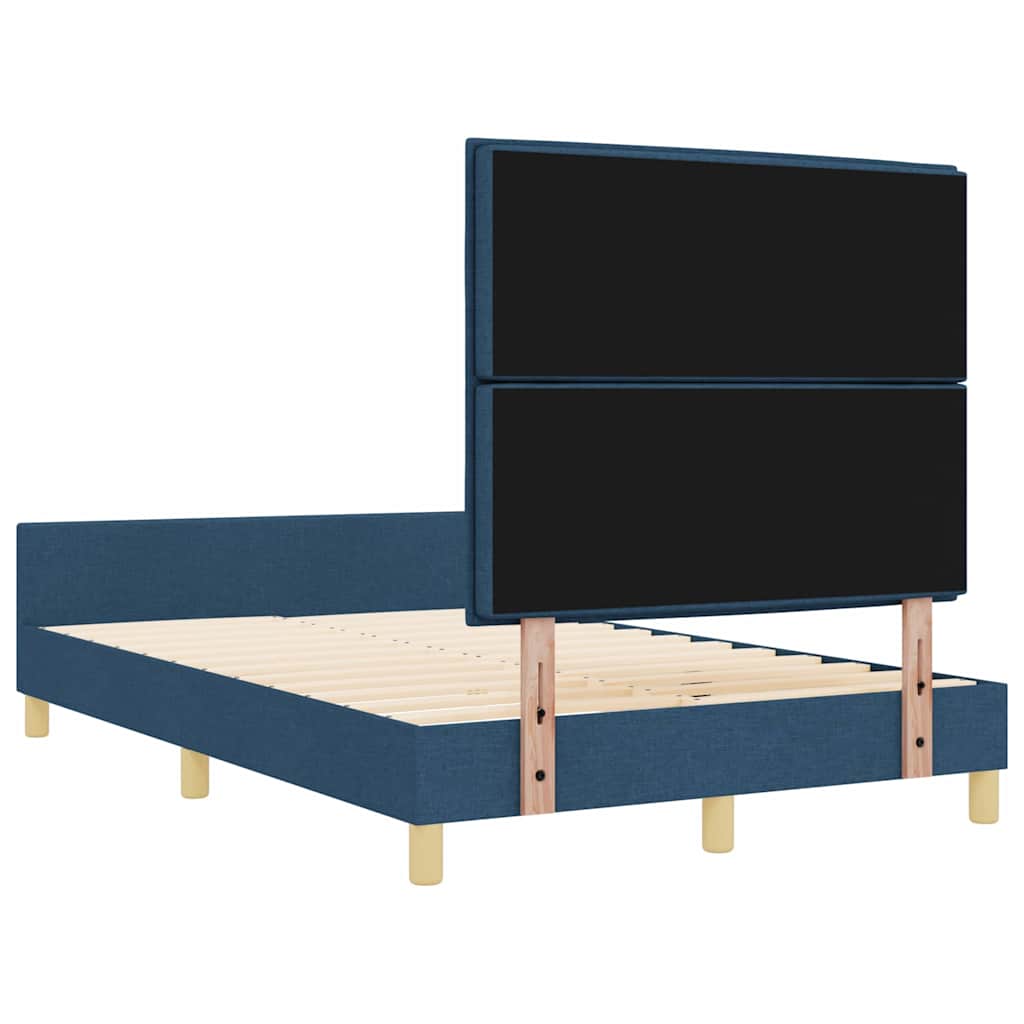 Cadre de lit avec tête de lit Bleu 140 x 200 cm tissu - XIOS