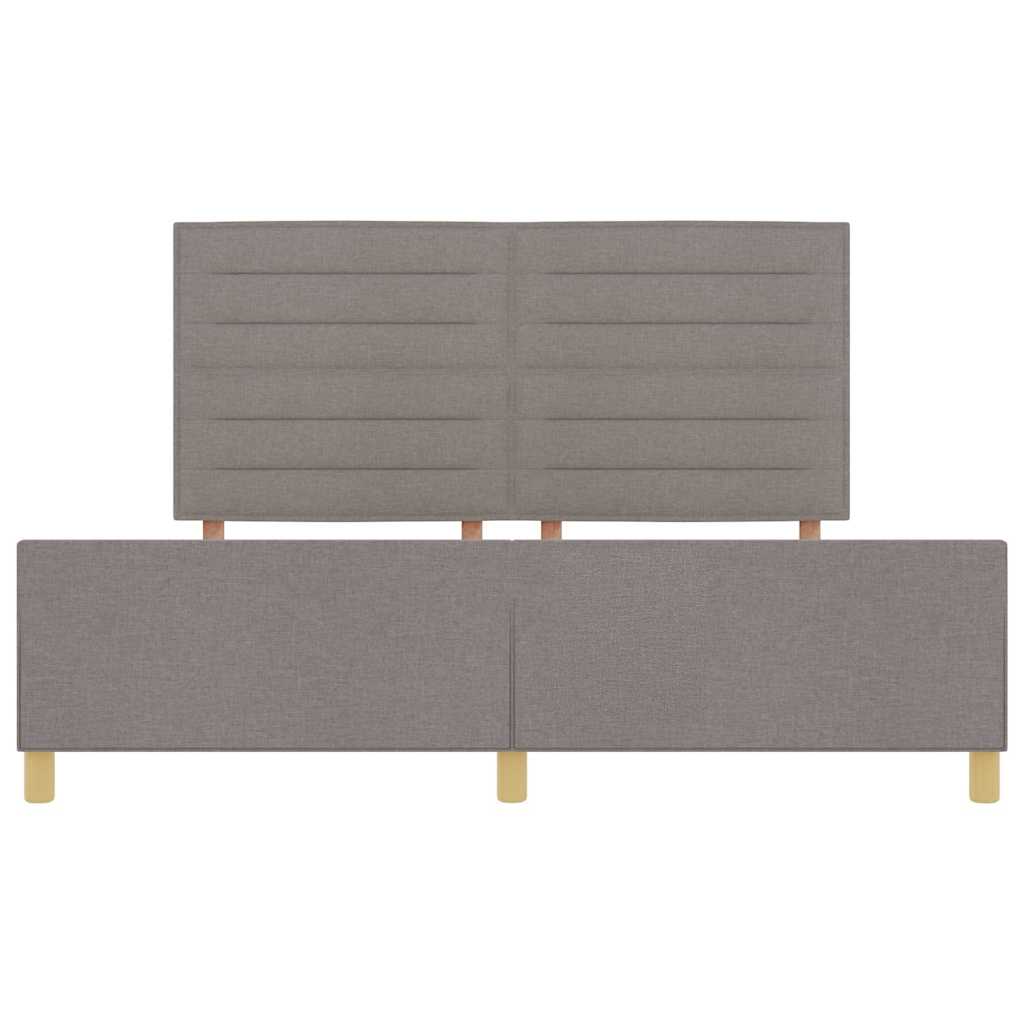 Cadre de lit avec tête de lit Taupe 180 x 200 cm tissu - XIOS