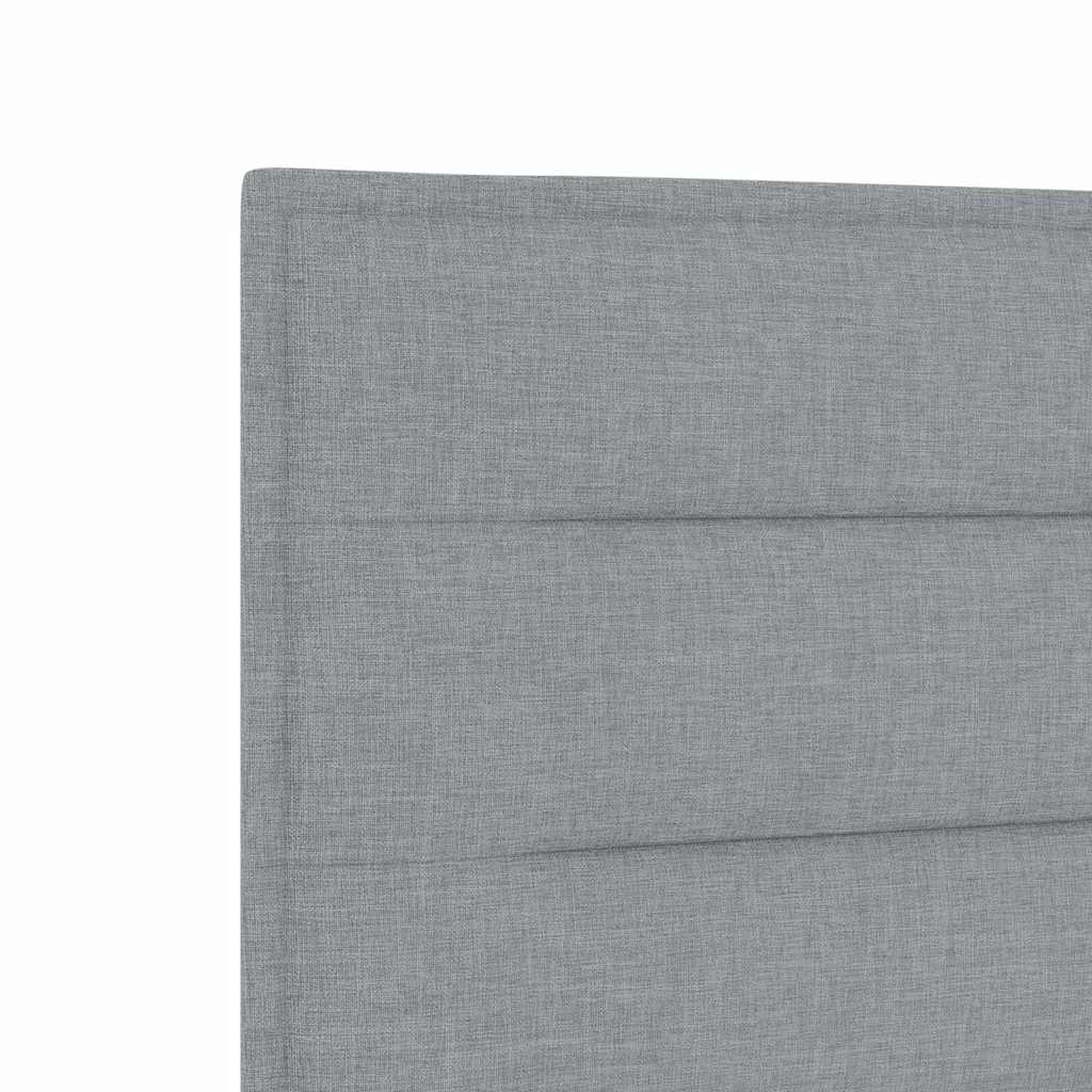 Cadre de lit avec tête de lit Gris clair 200 x 200 cm tissu - XIOS