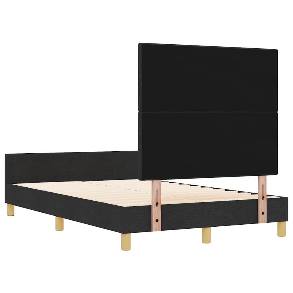 Cadre de lit avec tête de lit Noir 120 x 190 cm tissu - XIOS