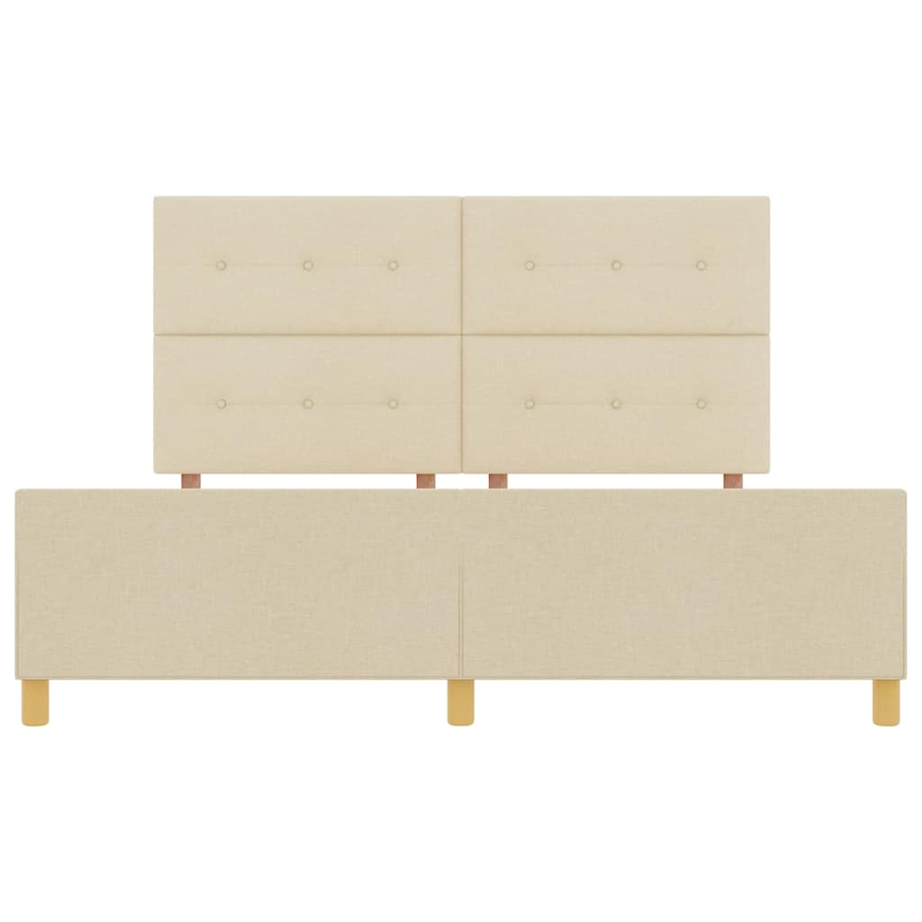 Cadre de lit avec tête de lit Crème 180 x 200 cm tissu - XIOS