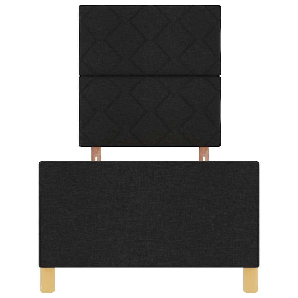 Cadre de lit avec tête de lit Noir 80 x 200 cm tissu - XIOS