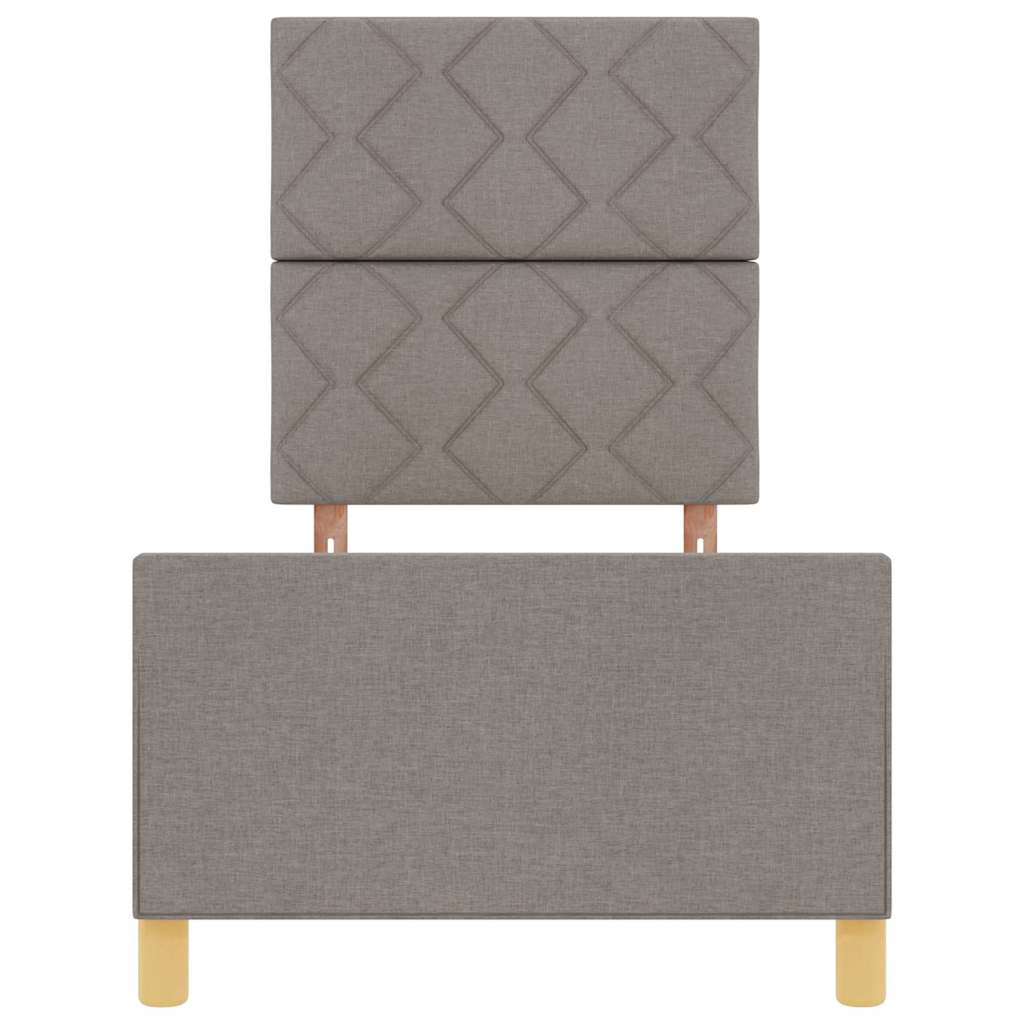 Cadre de lit avec tête de lit Taupe 80 x 200 cm tissu - XIOS