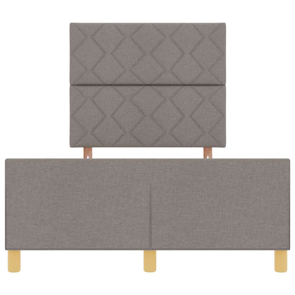 Cadre de lit avec tête de lit Taupe 120 x 190 cm tissu - XIOS
