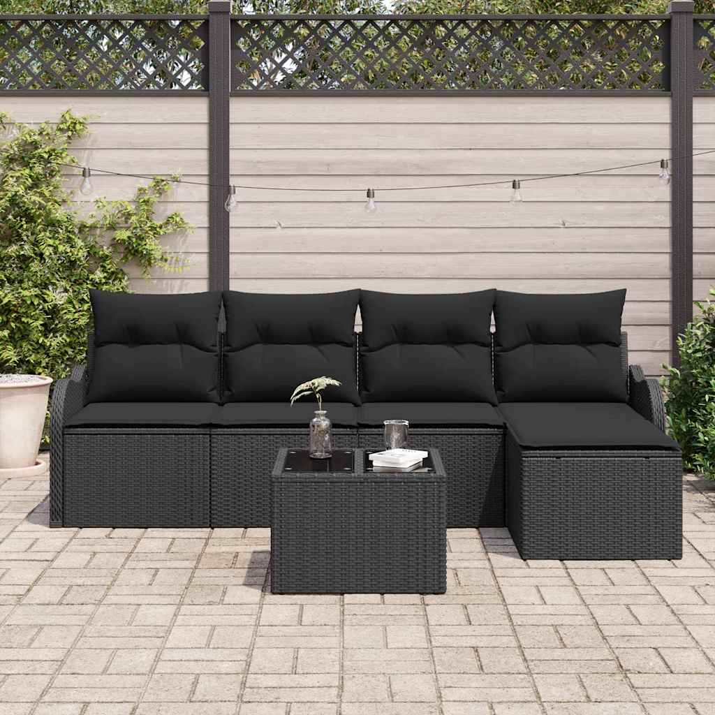 Ensemble de canapé de jardin 6 pcs Beige Poly rotin - XIOS