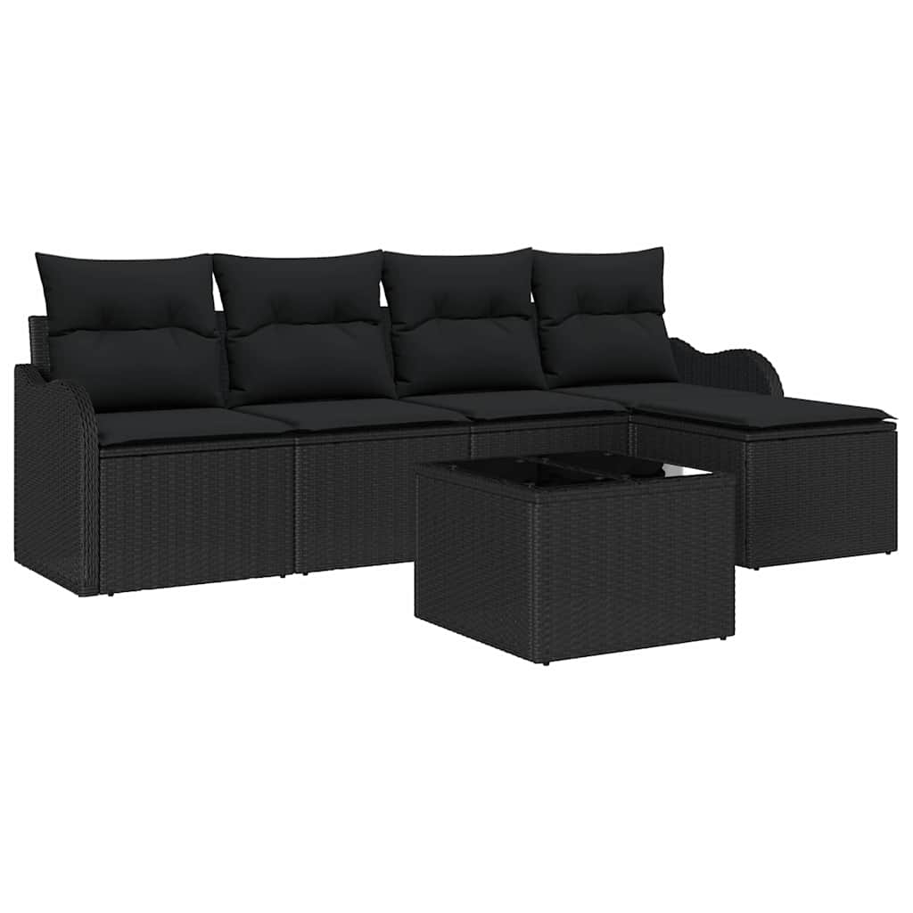 Ensemble de canapé de jardin 6 pcs Beige Poly rotin - XIOS