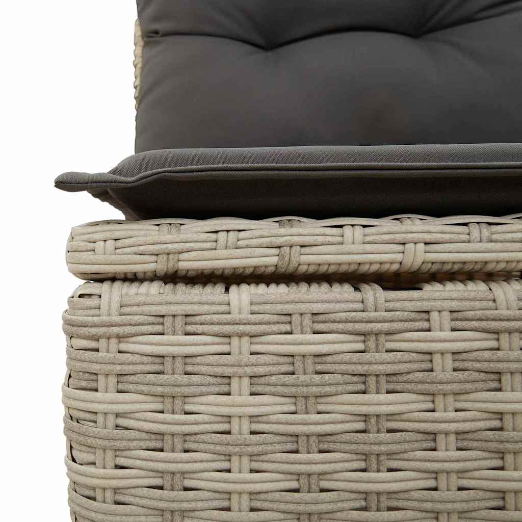 Ensemble de canapé de jardin 6 pcs Gris clair polyrotin