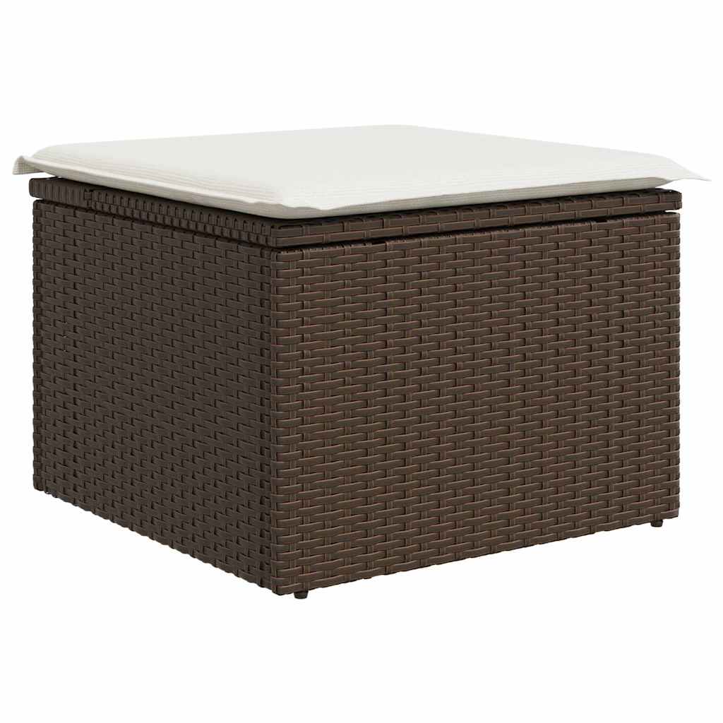 Ensemble de Canapés 6 pcs Marron et blanc polyrotin - XIOS