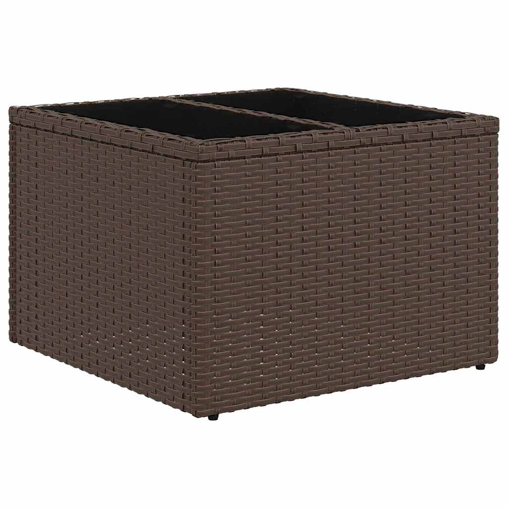 Ensemble de canapé de jardin 5 pcs Marron et Crème polyrotin - XIOS
