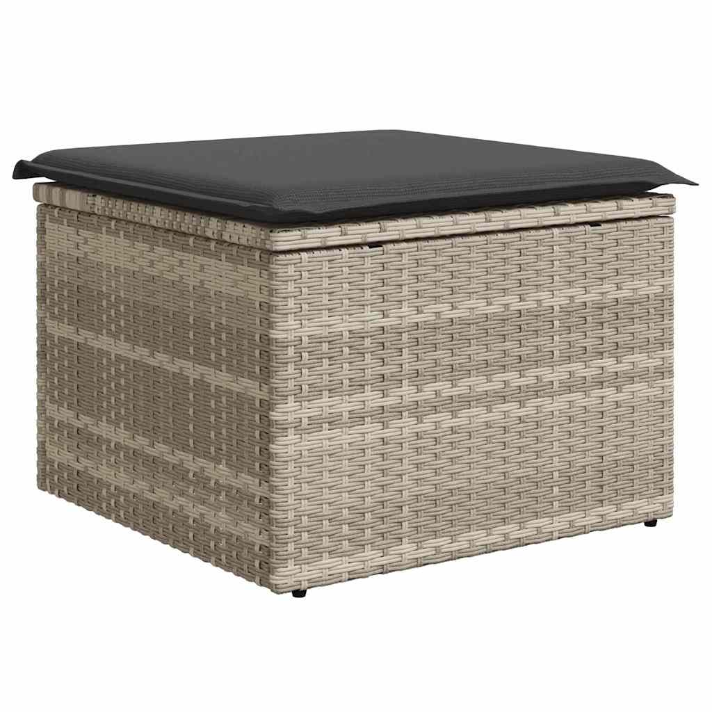Ensemble de canapé de jardin 6 pcs Gris clair polyrotin - XIOS