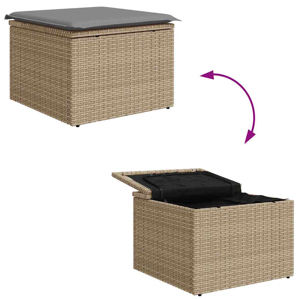 Ensemble de canapé de jardin 4 pcs Beige et Gris clair - XIOS