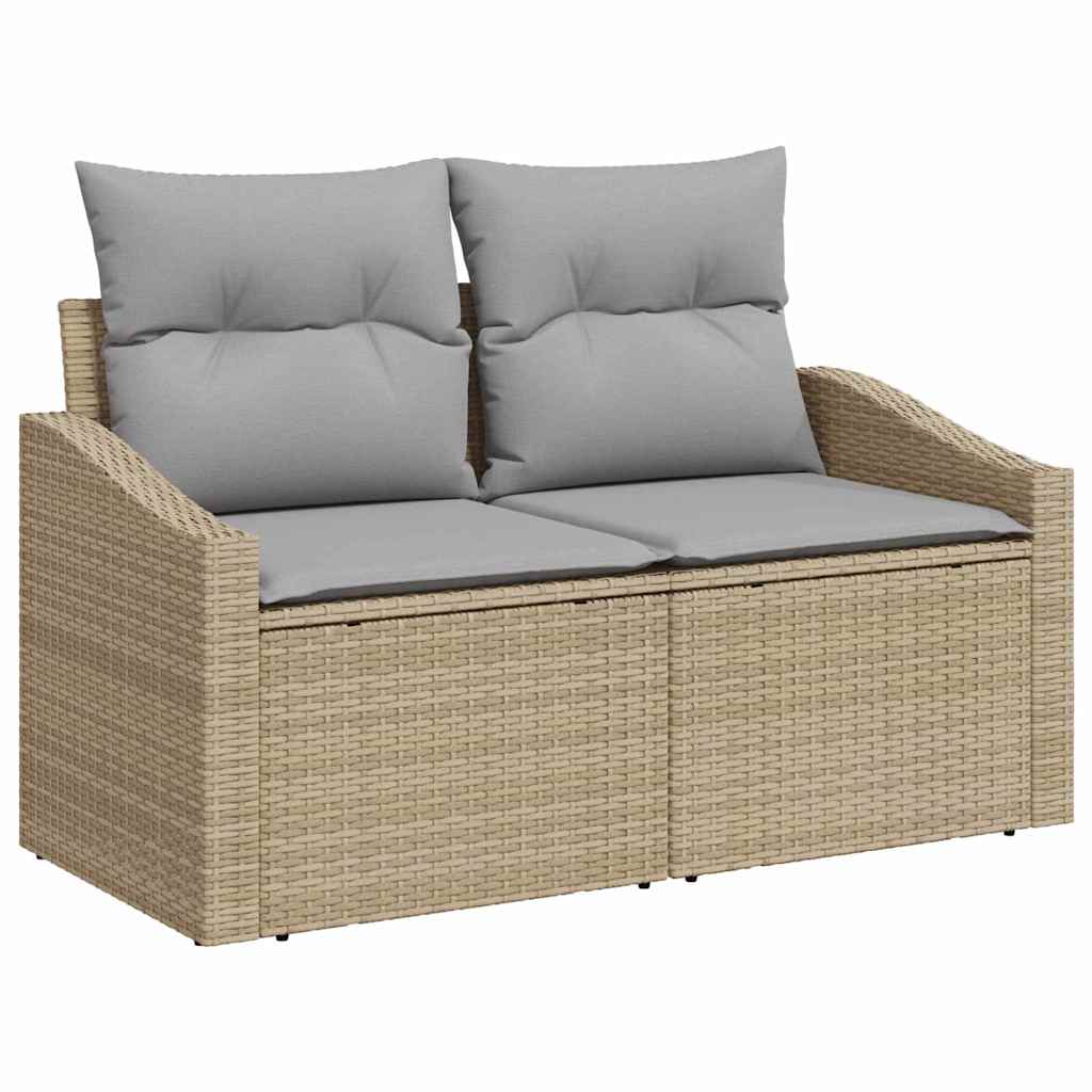 Ensemble de canapé de jardin 6 pcs Beige et Gris clair - XIOS