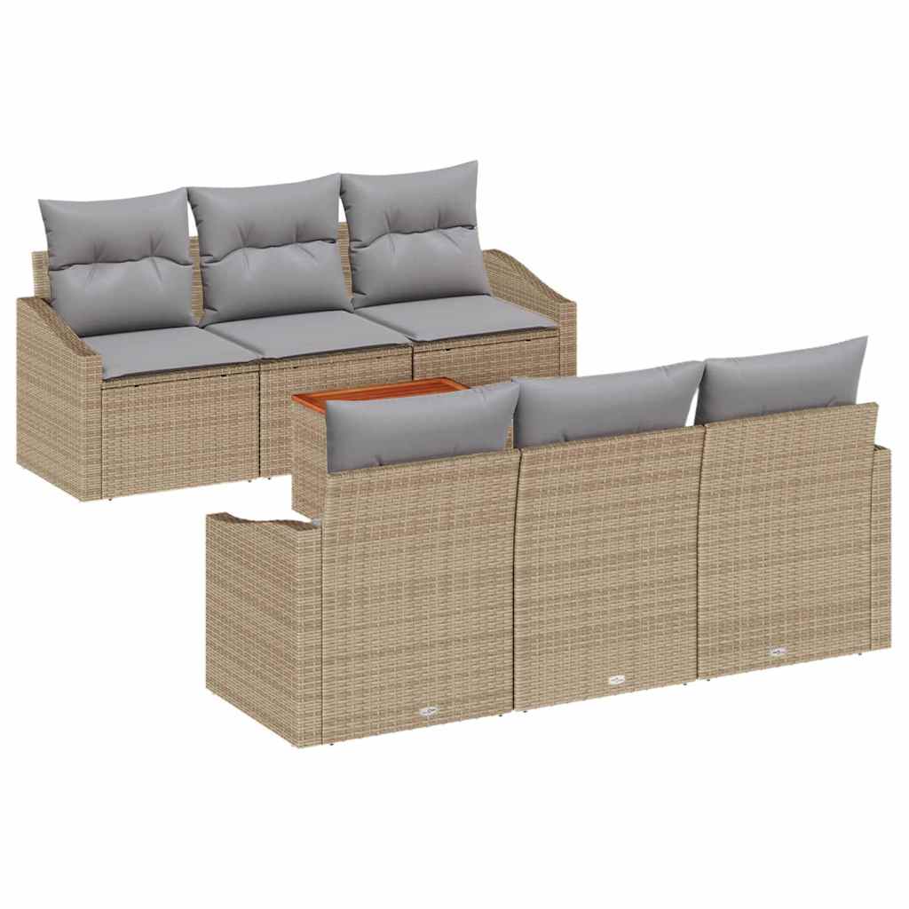 Ensemble de canapé de jardin 7 pcs Beige et Gris clair - XIOS