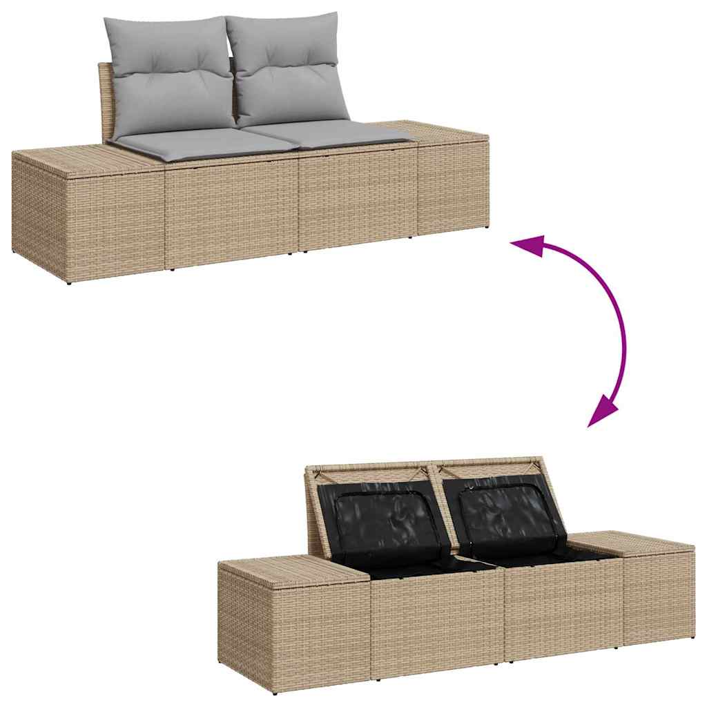 Ensemble de canapé de jardin 8 pcs Beige et Gris clair - XIOS