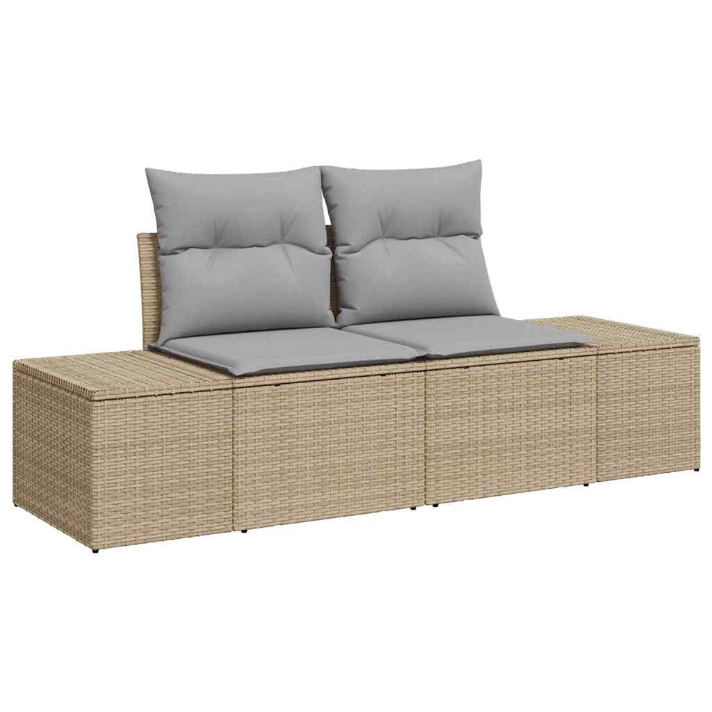 Ensemble de canapé de jardin 6 pcs Beige et Gris clair - XIOS