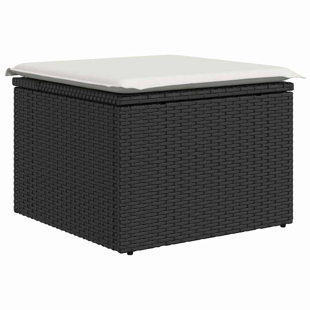 Ensemble de canapé de jardin 7 pcs Noir et blanc - XIOS