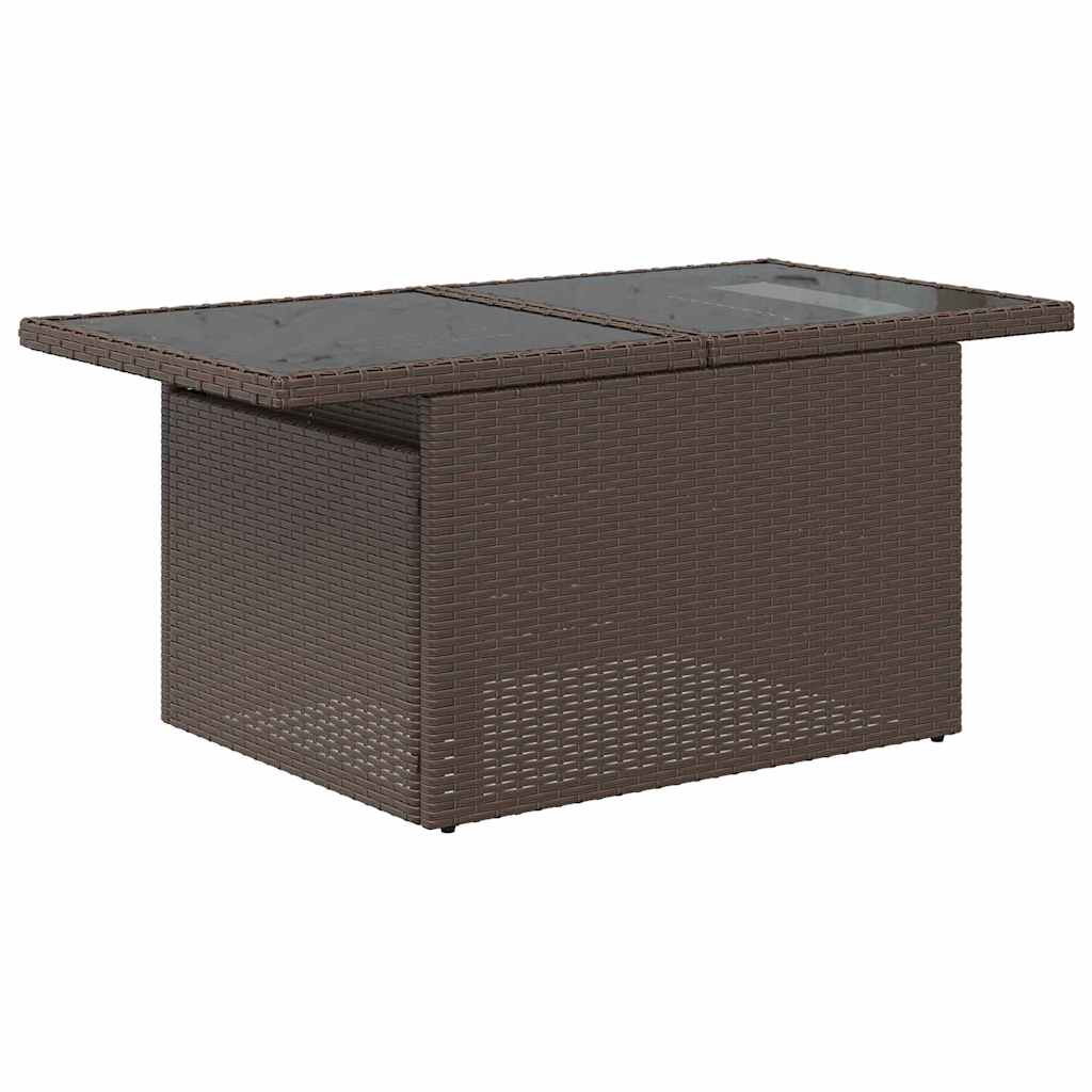 Ensemble de canapé de jardin 8 pcs Marron Poly rotin - XIOS