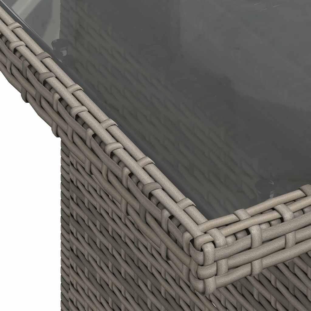 Ensemble de canapé de jardin avec coussin 9 pcs Gris polyrotin - XIOS