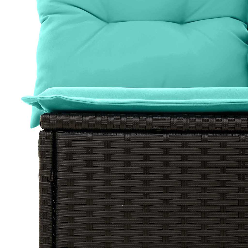 Ensemble de canapé de jardin 8 pcs Noir Poly rotin - XIOS