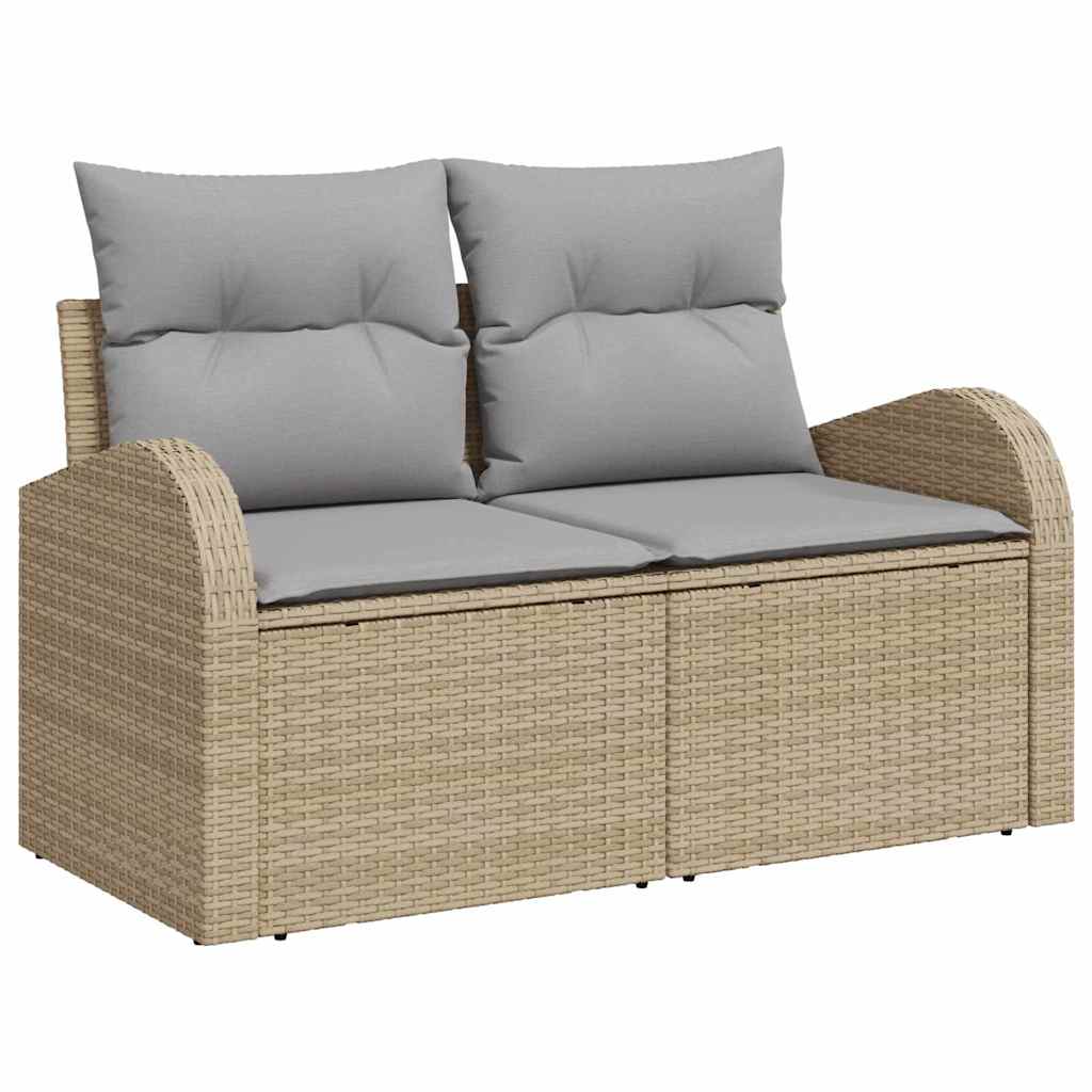 Ensemble de canapé de jardin 9 pcs Beige Poly rotin - XIOS