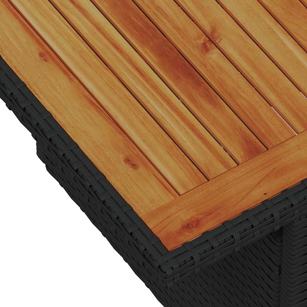 Ensemble de canapé de jardin 9 pcs Noir Poly rotin