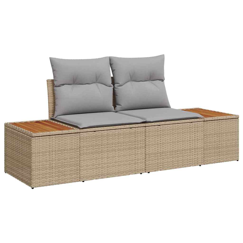 Ensemble de canapé de jardin 6 pcs Beige Poly rotin - XIOS
