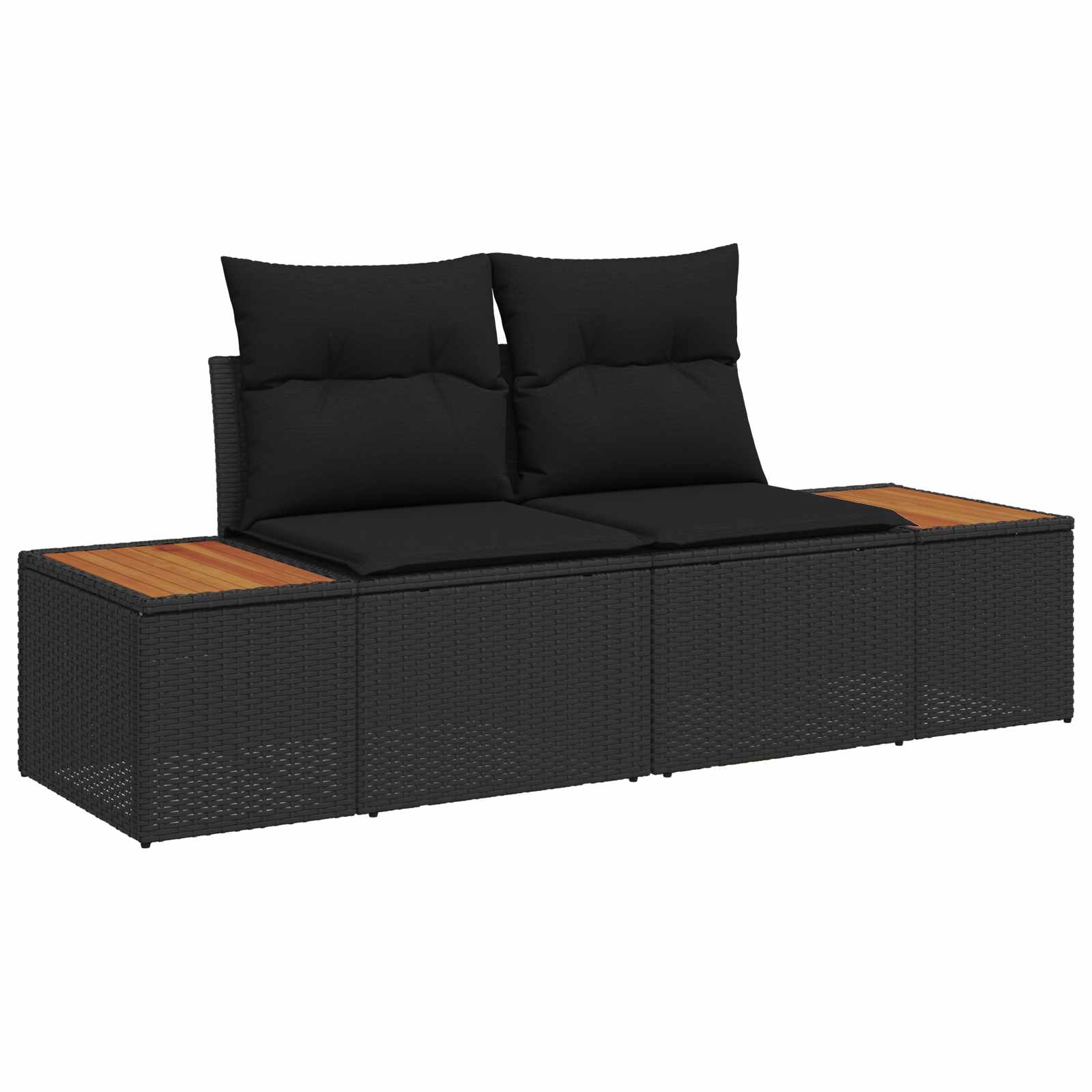Ensemble de canapé de jardin 8 pcs Noir Poly rotin - XIOS